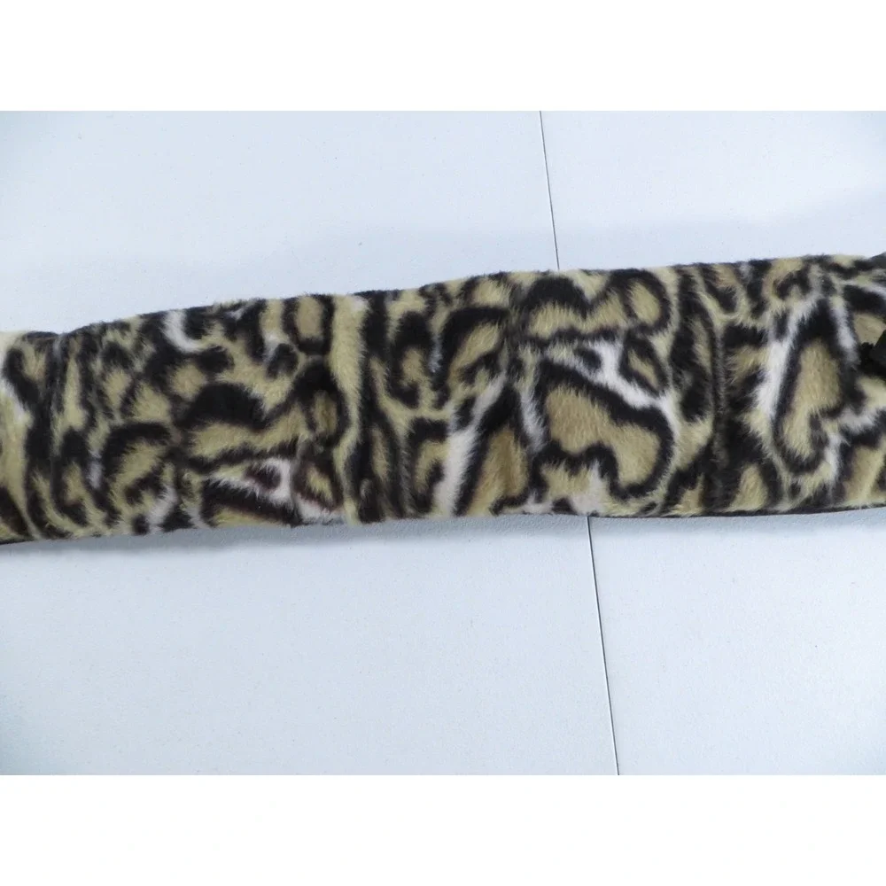Vintage Leopard Print Fleece Orange Satin Lined Rifle Shotgun Sock Case Bag 48